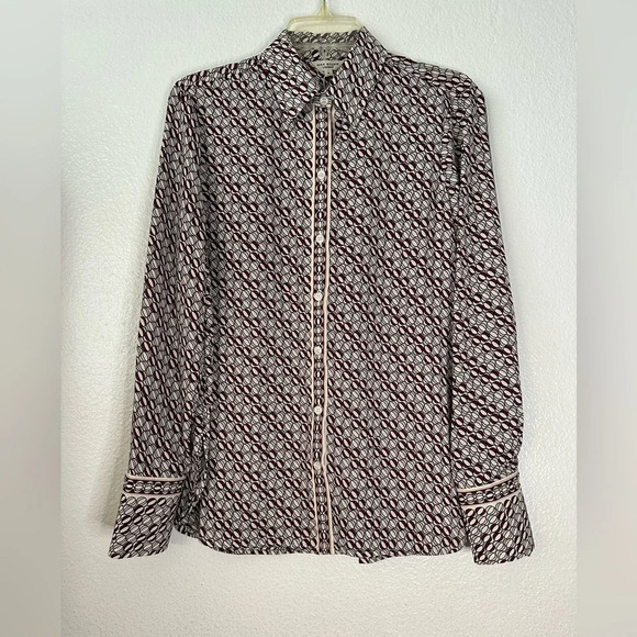 MAX STUDIO LONDON Printed Medium Button Down Long Sleeves BNWT - Picture 1 of 8